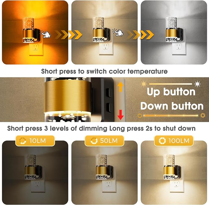 Night Lights Plug into Wall, Dimmable Night Light - Image 4