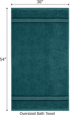 Cotton Craft Ultra Soft 4 Pack Oversized Extra Large Bath Towels 30x54 Teal - Image 2