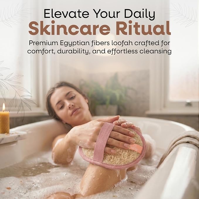 L'Exfose Organic Natural Loofah Body Scrubber - Image 8