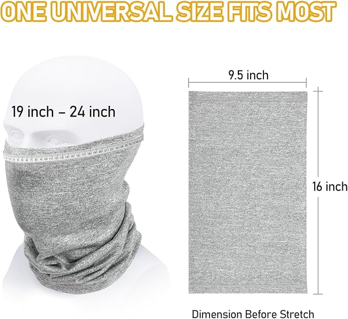 TICONN Neck Gaiter Face Cover Scarf, Neck Warmer Breathable Sun & Wind-proof - Image 7