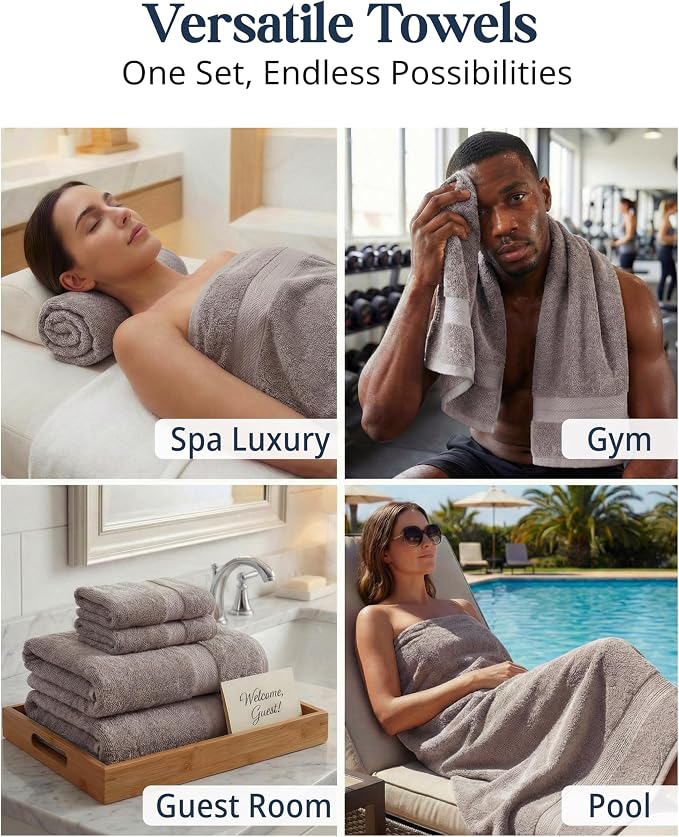 LANE LINEN Luxury Towels and Washcloths Sets - Image 7