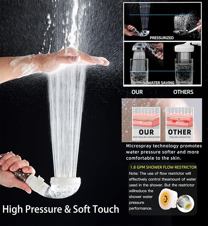 Filtered Shower Head with Handheld - Image 3
