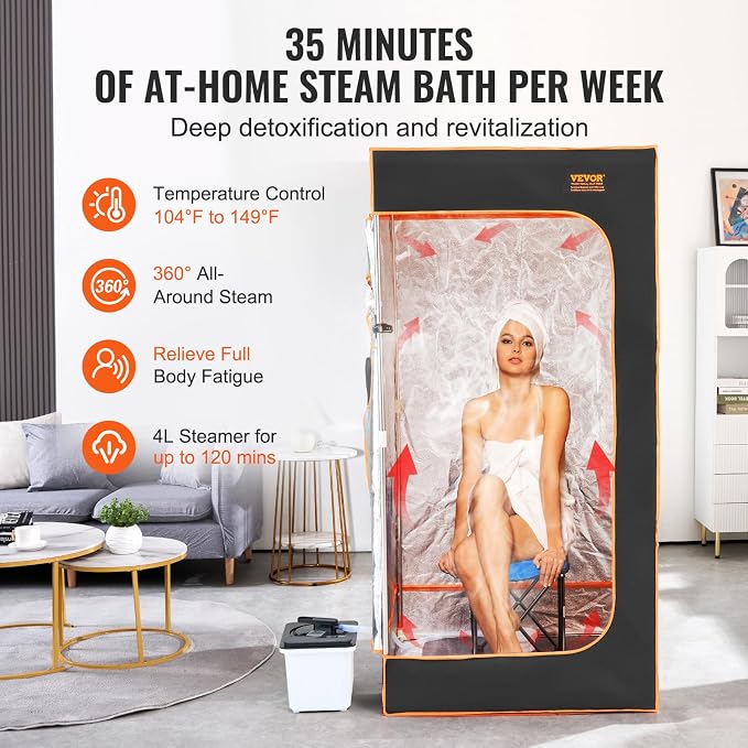 VEVOR Portable Steam Sauna Tent Full Size, 1600W - Image 3