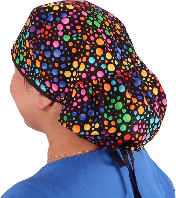 Sparkling EARTH Big Hair Ponytail Classic Surgical Style Scrub Working Cap - Image 4