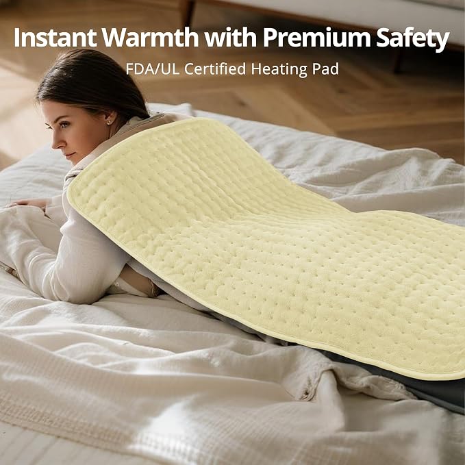 Electric Heating Pad for Back Pain Relief, Extra Large 33" x 17" - Image 2