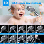 Hibbent All Metal 12'' Dual Filtered Rainfall Shower Head Combo, High Pressure - Image 2
