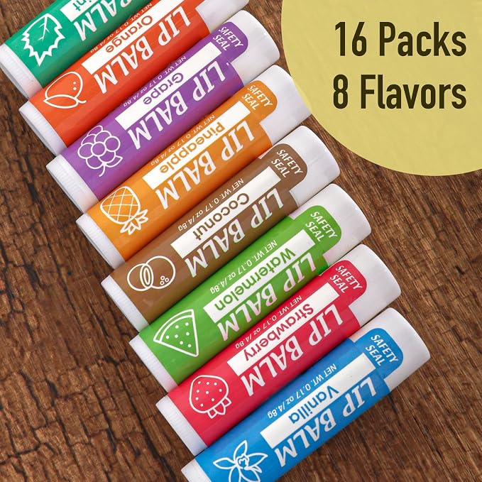 YesBes 16 Pack Lip Balm, Natural Lip Balm Bulk - Image 2
