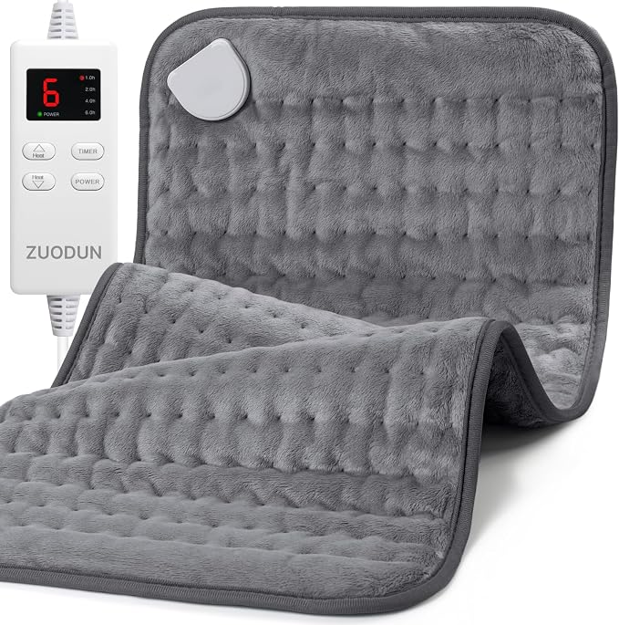 Heating Pad for Back, and Shoulder Pain Relief, Electric Heat Pad by ZUODUN