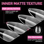 UNA GELLA Almond Nail Tips 216pcs Medium Almond Press on Nails Pre-shape Gel - Image 7