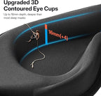 LitBear Long Lash Sleep Mask for Women Men Side Sleeper, 3D Contoured Light - Image 3