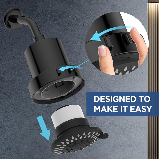 Filtered Shower Head with 5 Modes, HOPOPRO High Pressure Showerhead with Filter - Image 5