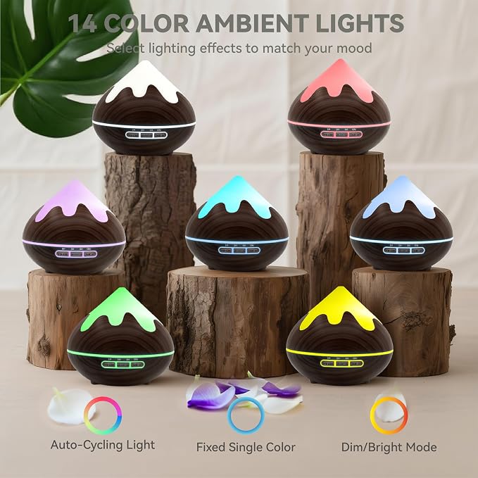 500ML Essential Oil Diffuser, Aromatherapy Diffuser - Image 2