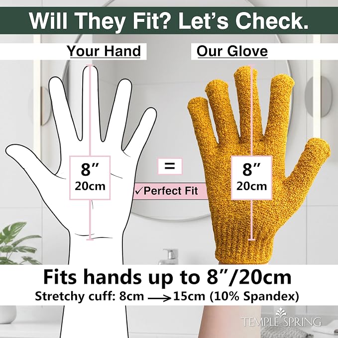 Temple Spring Shower Gloves Exfoliating - Image 2