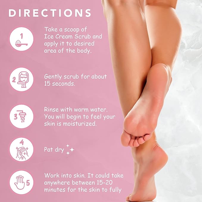 Ice Cream Scrub, Clean Exfoliating Sugar Scrub - Image 4