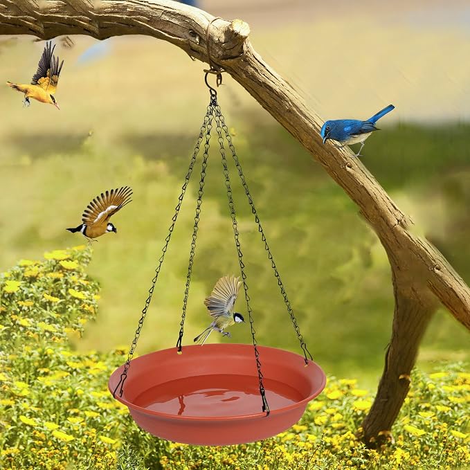 VUWEZ Hanging Bird Bath, Hanging Bird Water Feeder - Image 4