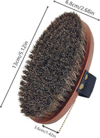 Dry Brushing Body Brush, Exfoliating Body Scrubber Natural Horsehair Bath - Image 5