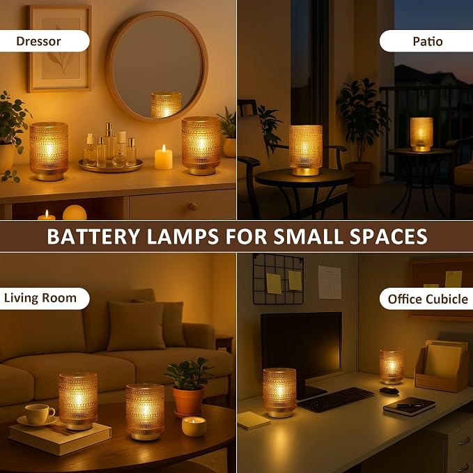 2 Pack Battery Operated Decorative Aesthetic Lamp - Image 5