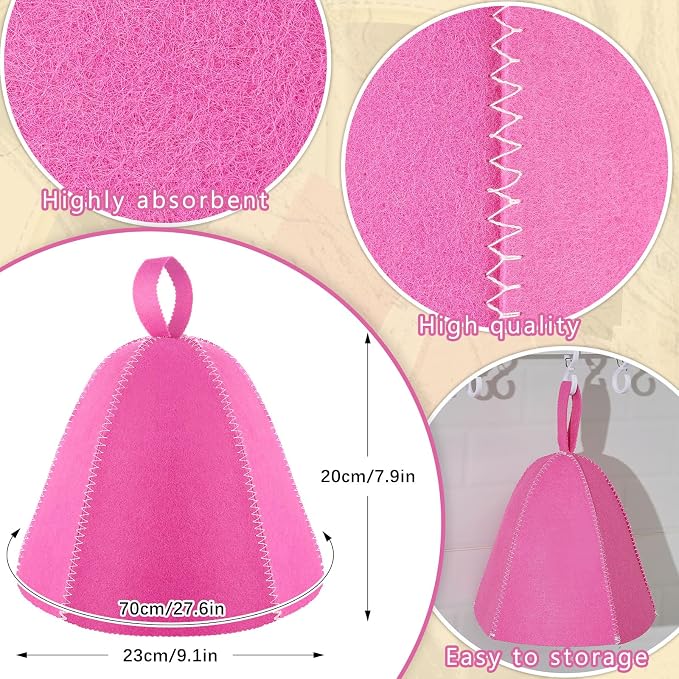JaGely Sauna Hat for Men Women Sauna Hat Vaporarium Cap Russian Banya Cap for - Image 2