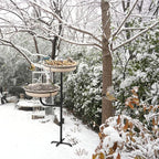 Freestanding Birdbaths Bowl Outdoor, Free Standing Garden Bird Bath Bird Feeder - Image 5