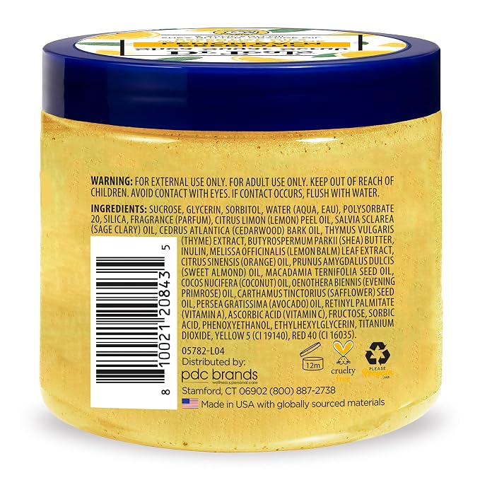Dr Teal's Shea Sugar Scrub, Prebiotic Lemon Balm, 19 oz - Image 8