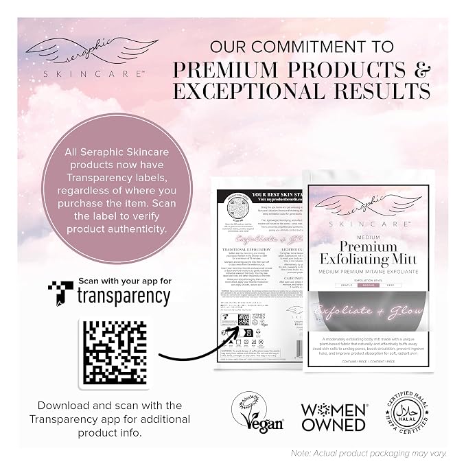 Seraphic Skincare Premium Exfoliating Mitt - Image 6