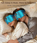 MUSICOZY 3D Silk Bluetooth Sleep Mask Headphones, Mulberry Silk Eye Mask - Image 2