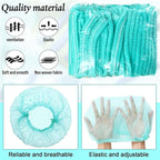 100 Pcs Disposable Nonwoven Bouffant Caps 21 Inch Hair Net Elastic Cap Hair - Image 3