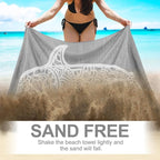 Genovega Oversized Cotton Turkish Beach Towels 72"x36" Lightweight Quick Dry - Image 3