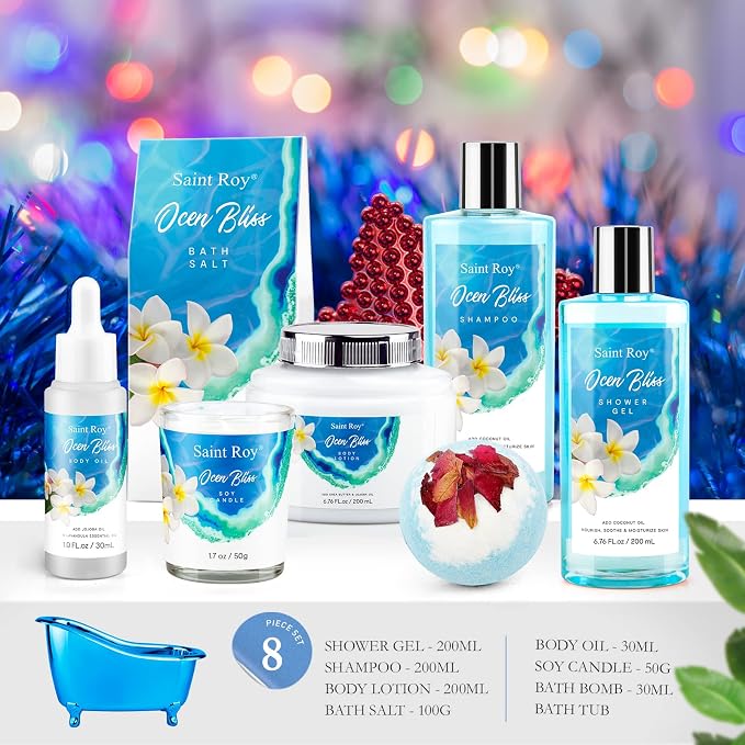 Mothers Day Gifts for Women Bath & Body Gift Set, Bath Basket Spa kit Gifts for - Image 2