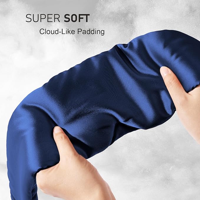 LitBear Silk Sleep Mask for Side Sleeper, Eye Mask Sleeping for Women Men 100% - Image 2