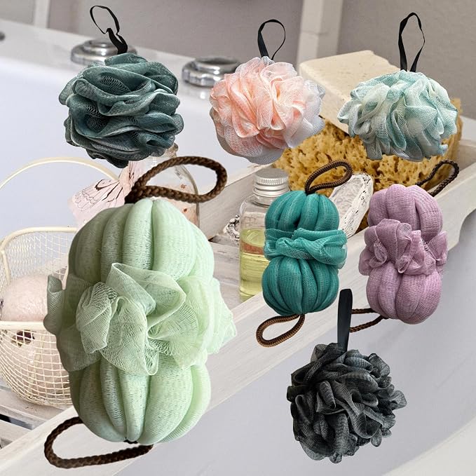Large 85g Green Bath Loofah Sponge Loofa Luffas Shower Puff Pouf Ball - Image 6