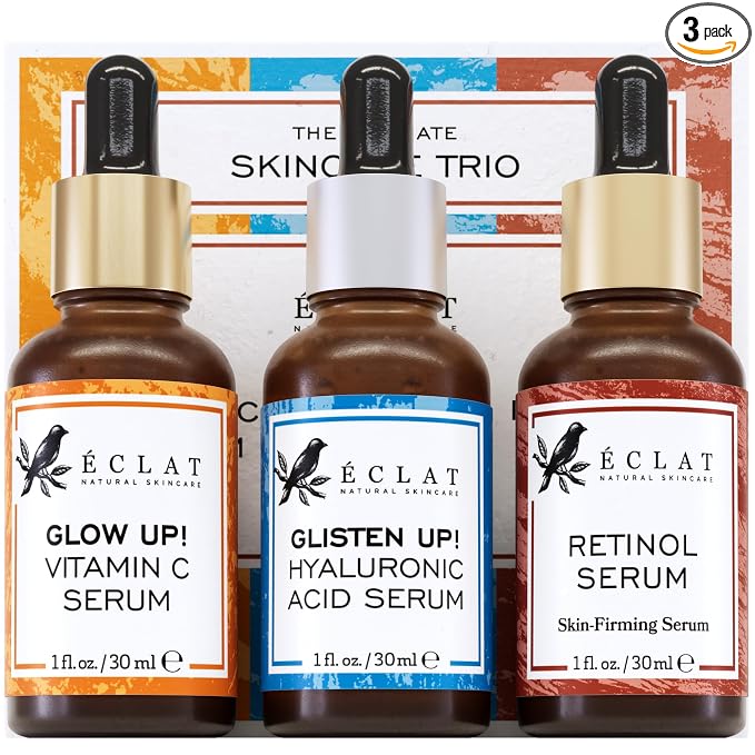 Eclat Skincare Face Serum Set – Vitamin C, Hyaluronic Acid by EclatSkincare