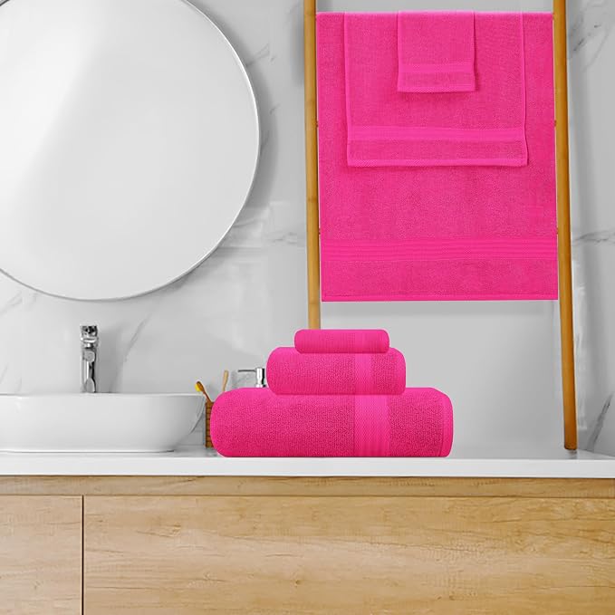 GLAMBURG Ultra Soft 8-Piece Towel Set - Image 4