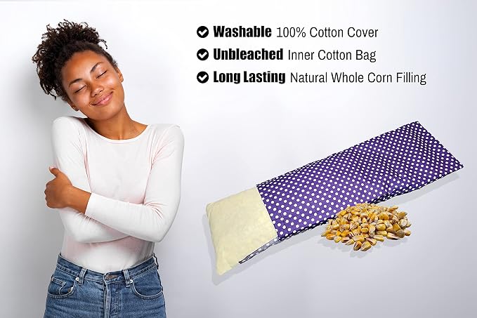 Microwavable Corn Filled Heating Pad and Cold Pack/Washable 100% Cotton Cover - Image 4
