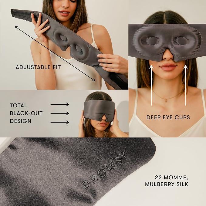 DROWSY Eyelash Protecting Silk Sleep Mask - Image 4