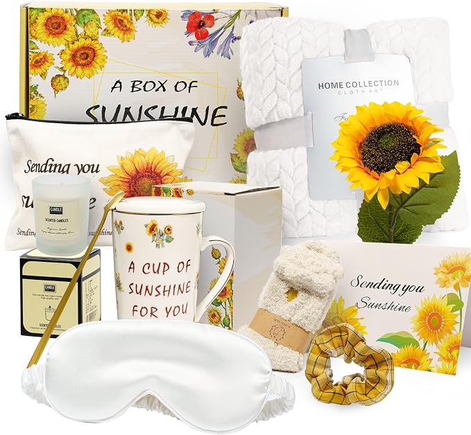 Sunflower-Themed Encouragement Gift Box by TOYIYAR