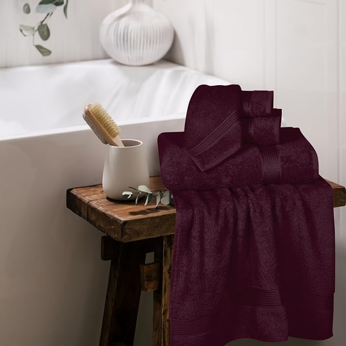 Belizzi Home Ultra Soft 6 Pack Cotton Towel Set, Contains 2 Bath Towels 28x55 - Image 4
