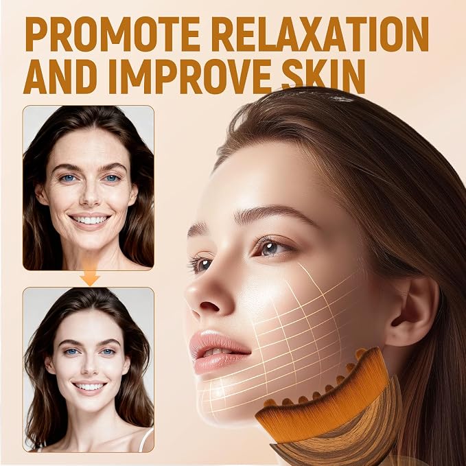 Lymphatic Contour Face Brush, Dry Lymphatic Contour Face Brush Soft Set - Image 5