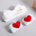 Bridal Print Plush Wash Face Headband - Image 2