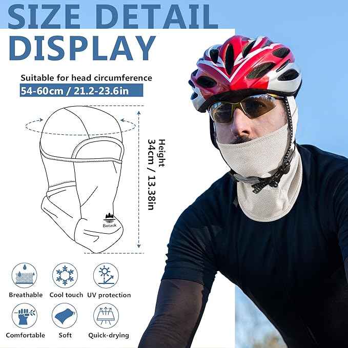 Balaclava Face Mask Sun UV Protection Breathable Full Head Mask - Image 6