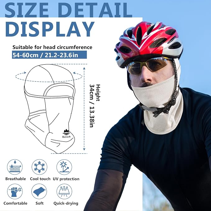 Balaclava Face Mask Sun UV Protection Breathable Full Head Mask - Image 6