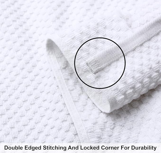 COTTON CRAFT Waffle 6 Piece Towel Set - Image 4