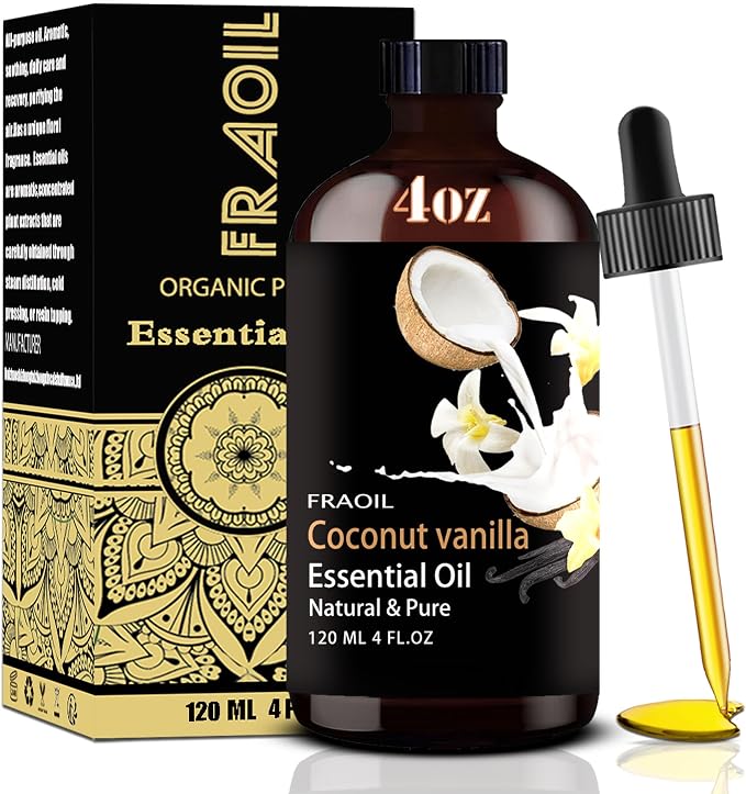 Coconut Vanilla Essential Oil, Coconut Vanilla Oil 4 Fl Oz 120ML by FRAOILESSENTIALOIL