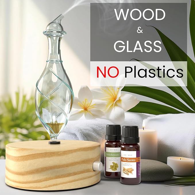 Wood and Glass Essential Oil Diffuser - Image 2