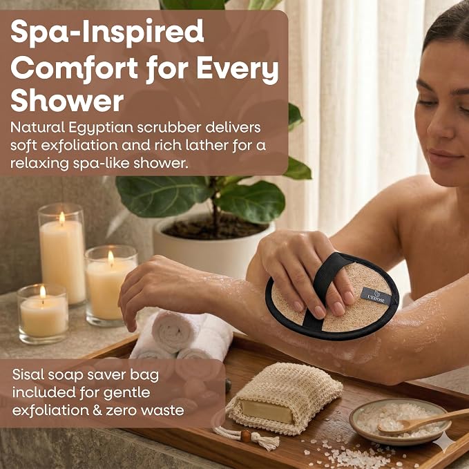 L'Exfose Organic Natural Loofah Body Scrubber - Image 7