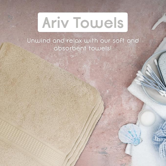 Ariv Premium Jumbo Bath Towels Pack of 2, Beach Towel, Extra-Large Bath Sheets - Image 5