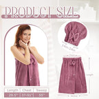 Xtinmee 2 Sets Normal Size Womens Wrap Towel - Image 2