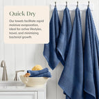 Springtree Home 100% Cotton Bath Towel Set of 4 | Super Soft & Absorbent - Image 3