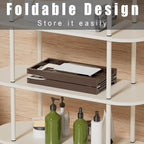 Foldable Bathtub Caddy Tray for Tub, Bamboo Expandable Bath Table Trays - Image 6
