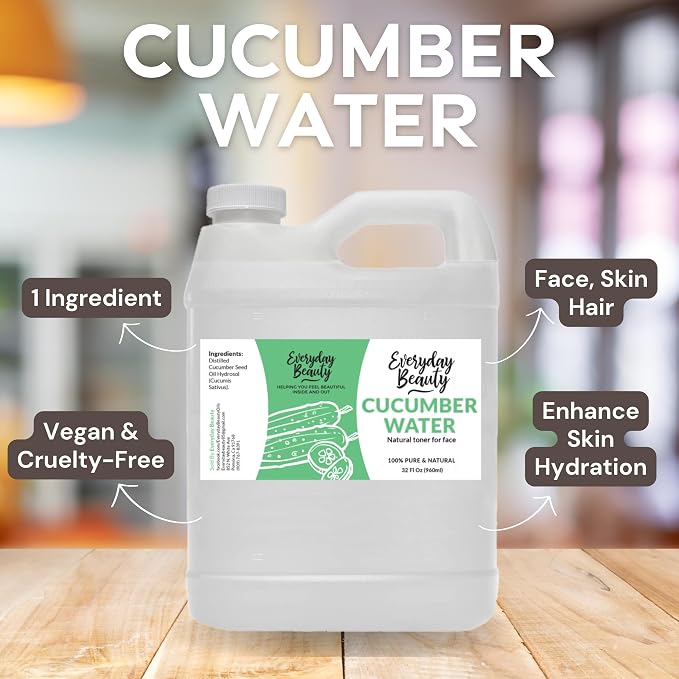 Cucumber Hydrosol Bulk - 32 oz All Natural Hydrating Spray Mist - Image 6
